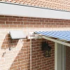 Behúzható napellenző Kék és fehér 4.5 x 3 m Szövet és fém