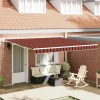 Behúzható napellenző Narancs és Barna 400 x 300 cm szövet