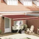Behúzható napellenző Narancs és Barna 400 x 300 cm szövet