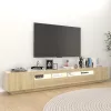 Sonoma tölgy színű TV-szekrény LED-lámpákkal 260 x 35 x 40 cm