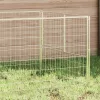 Ezüstszínű acél kutyakennel 7 m²