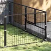 Fekete acél kutyakennel 6 m²