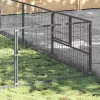 Ezüstszínű acél kutyakennel 45 m²