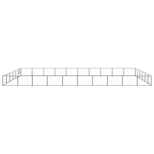 Fekete acél kutyakennel 60 m²