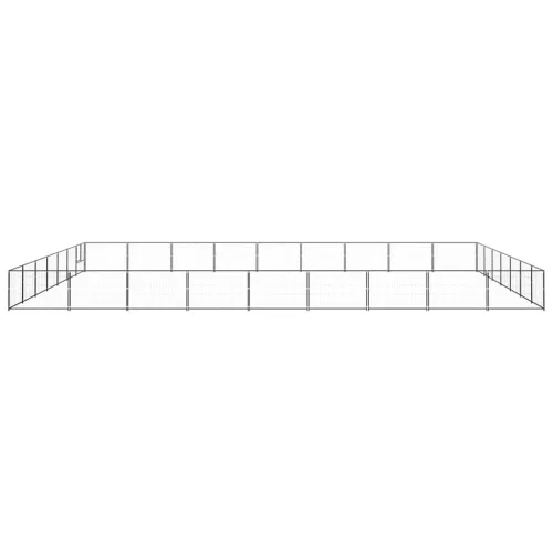 Fekete acél kutyakennel 63 m²