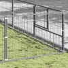 Ezüstszínű acél kutyakennel 63 m²