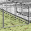 Ezüstszínű acél kutyakennel 80 m²