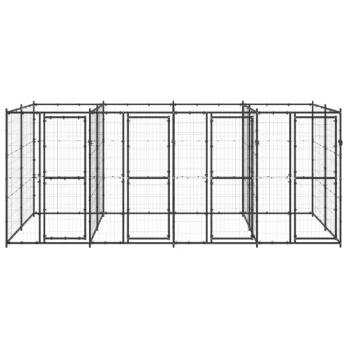 Kültéri acél kutyakennel 9,68 m²