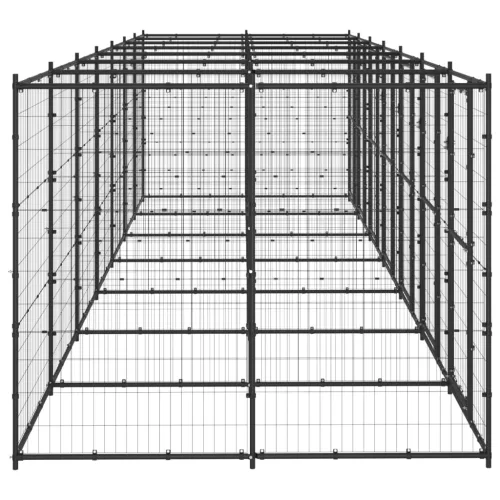 Kültéri acél kutyakennel 16,94 m²