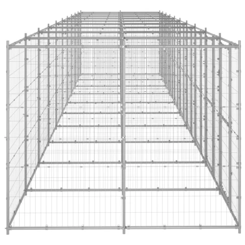 Kültéri horganyozott acél kutyakennel 24,2 m²