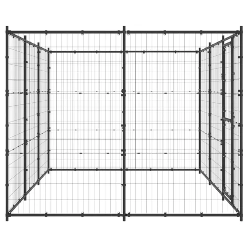 Kültéri acél kutyakennel 7,26 m²