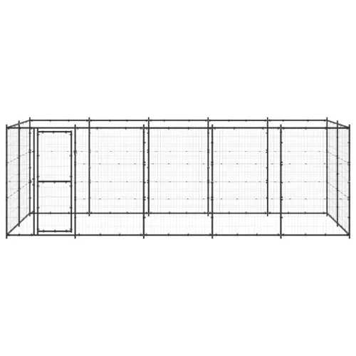 Kültéri acél kutyakennel 12,1 m²