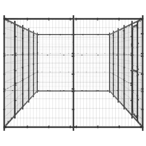 Kültéri acél kutyakennel 12,1 m²