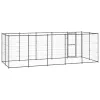 Kültéri acél kutyakennel 12,1 m²