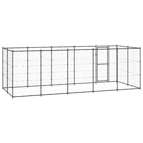 Kültéri acél kutyakennel 12,1 m²