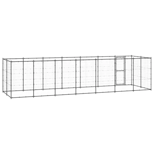 Kültéri acél kutyakennel 16,94 m²