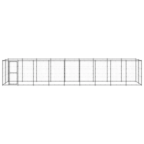 Kültéri acél kutyakennel 21,78 m²