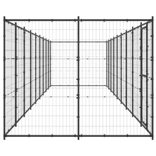 Kültéri acél kutyakennel 21,78 m²