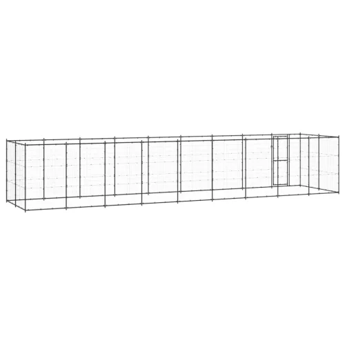 Kültéri acél kutyakennel 21,78 m²