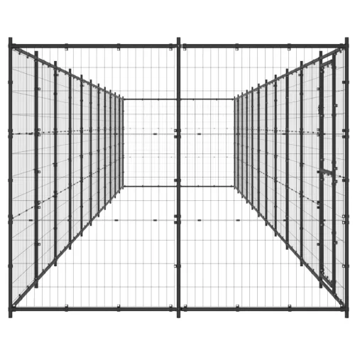 Kültéri acél kutyakennel 26,62 m²