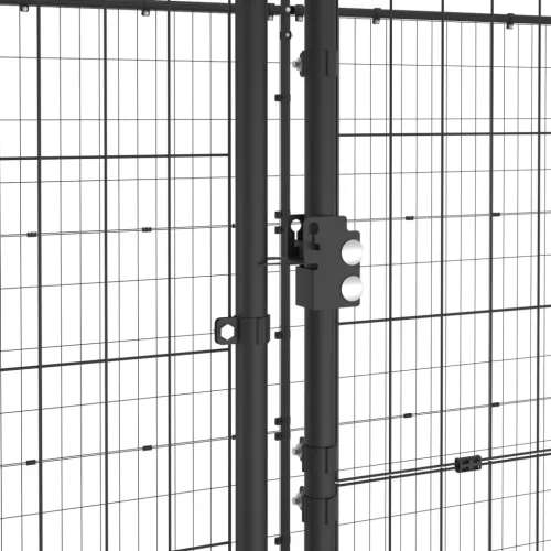Kültéri acél kutyakennel 26,62 m²