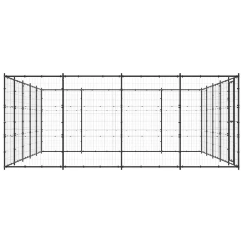 Kültéri acél kutyakennel 24,2 m²