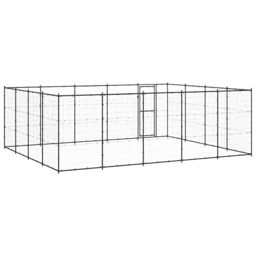 Kültéri acél kutyakennel 24,2 m²
