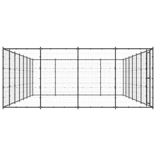 Kültéri acél kutyakennel 33,88 m²