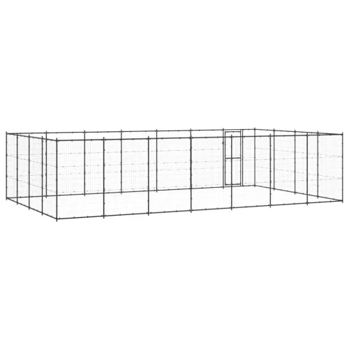 Kültéri acél kutyakennel 33,88 m²