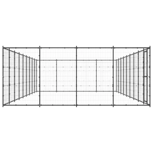 Kültéri acél kutyakennel 43,56 m²
