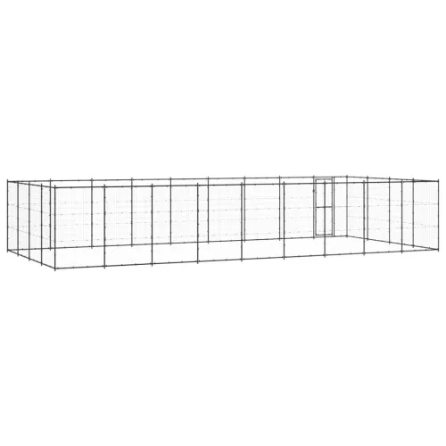 Kültéri acél kutyakennel 43,56 m²