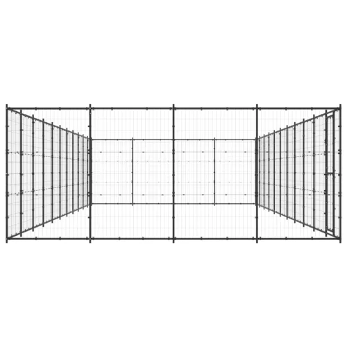 Kültéri acél kutyakennel 53,24 m²