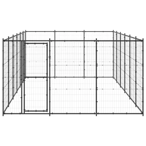 Kültéri acél kutyakennel 21,78 m²