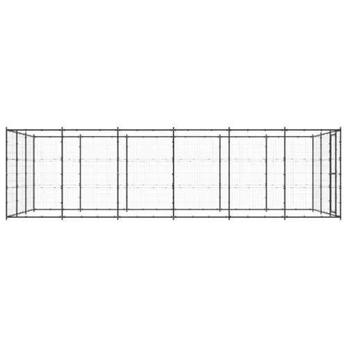 Kültéri acél kutyakennel 21,78 m²