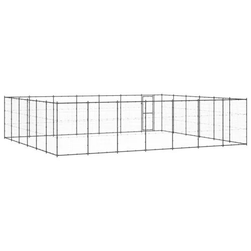 Kültéri acél kutyakennel 50,82 m²
