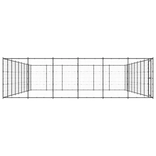 Kültéri acél kutyakennel 65,34 m²