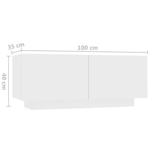 Fehér forgácslap éjjeliszekrény 100 x 35 x 40 cm