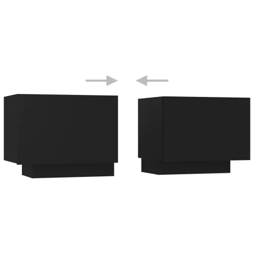 Fekete forgácslap éjjeliszekrény 100 x 35 x 40 cm