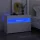 2 db fehér éjjeliszekrény LED-lámpákkal 60x35x40 cm szerelt fa