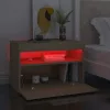 Sonoma tölgyszínű éjjeliszekrény LED-lámpákkal 60x35x40 cm