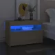 2 db sonoma tölgyszínű éjjeliszekrény LED-lámpákkal 60x35x40 cm