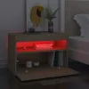 2 db sonoma tölgyszínű éjjeliszekrény LED-lámpákkal 60x35x40 cm