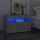 Betonszürke éjjeliszekrény LED-lámpákkal 60 x 35 x 40 cm
