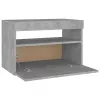 Betonszürke éjjeliszekrény LED-lámpákkal 60 x 35 x 40 cm