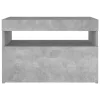 2 db betonszürke éjjeliszekrény LED-lámpákkal 60 x 35 x 40 cm
