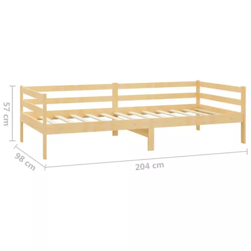 Tömör fenyőfa dívány fiókokkal 90 x 200 cm