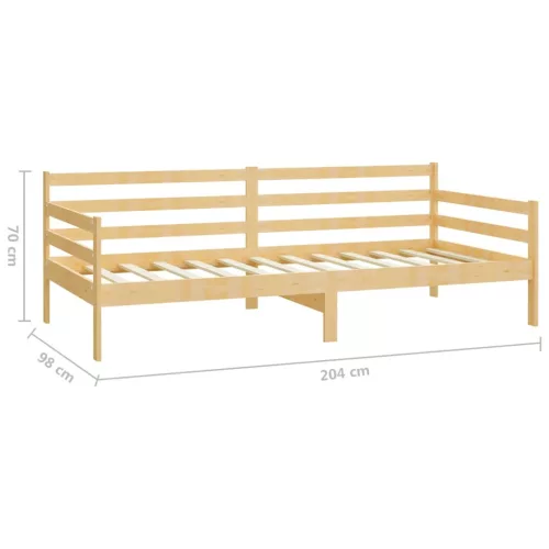 Tömör fenyőfa dívány fiókokkal 90 x 200 cm