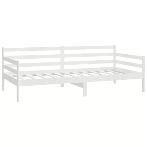 Fehér tömör fenyőfa dívány fiókokkal 90 x 200 cm