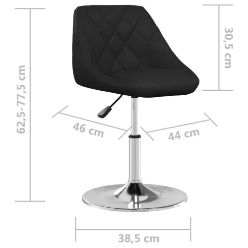 6 db fekete műbőr étkezőszék