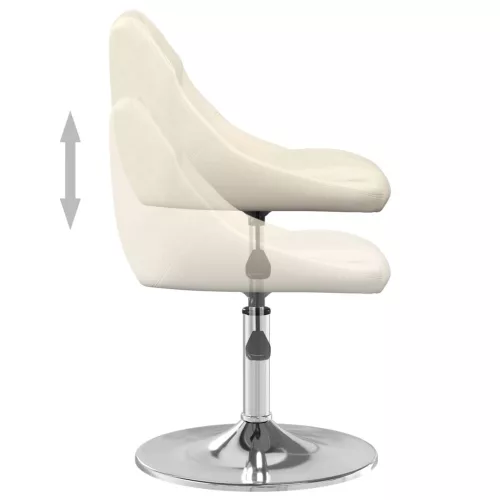 6 db krémszínű bársony dönthető étkezőszék